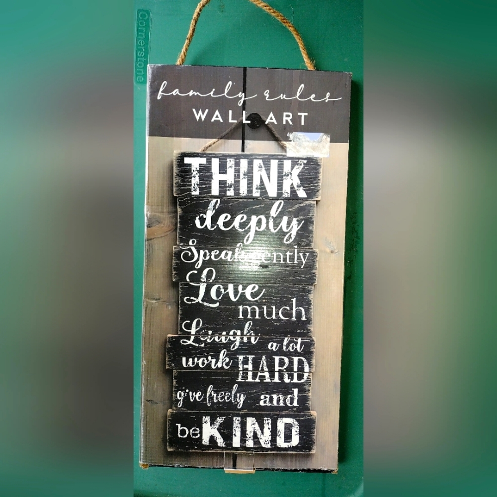 WALL ART. (Quote). Think deeply